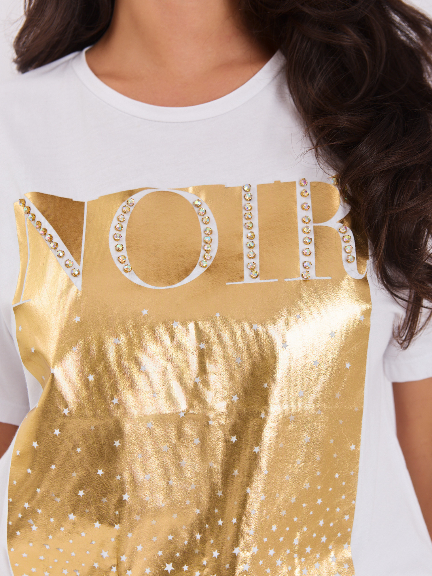 Biały t-shirt z nadrukiem Gabee