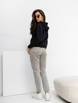 Czarna rozpinana bluza basic z kapturem  