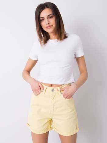 Żółte szorty jeansowe Sloane RUE PARIS