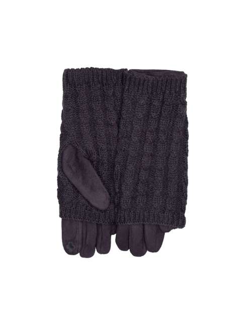 Szare damskie rękawiczki zimowe